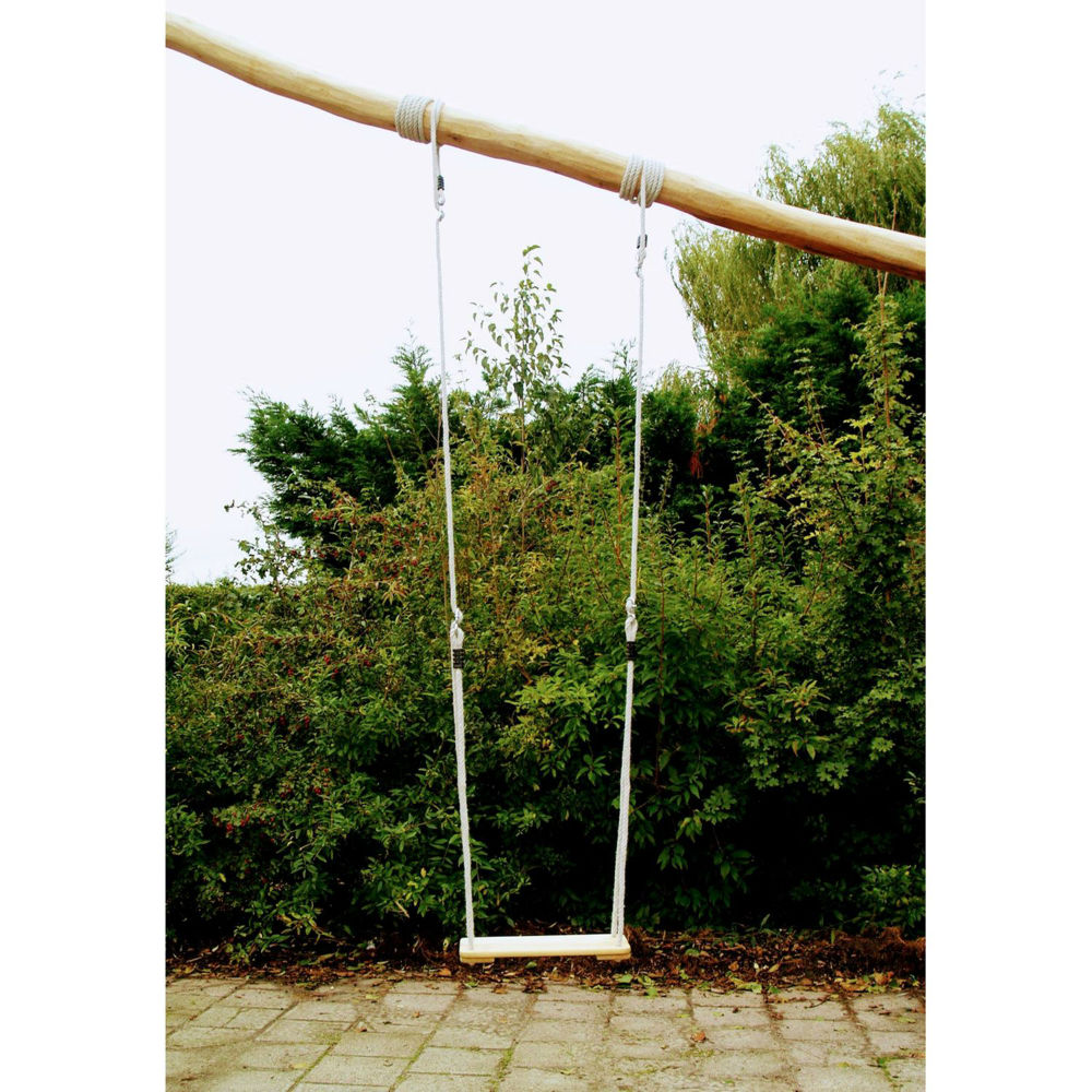 Zonsverduistering meloen Hubert Hudson Schommelzitje hout boomschommel touw 3 meter - Klauterkabouter